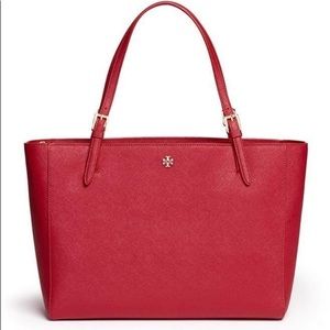 Tory Burch small emerson red tote / purse /handbag
